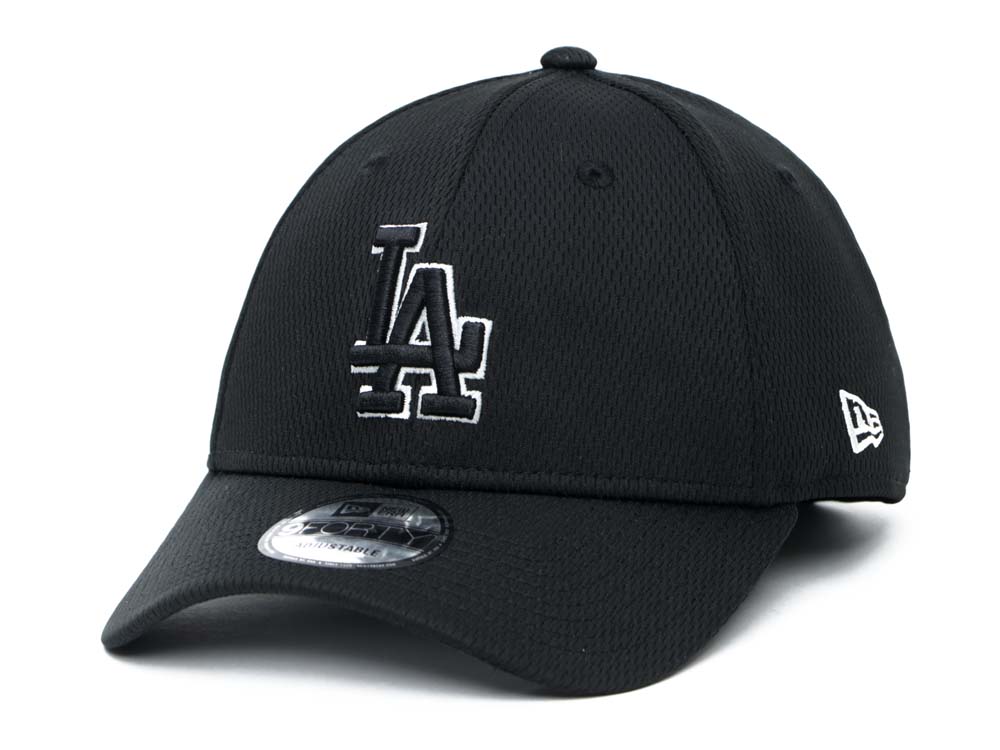 Los Angeles Dodgers MLB Black Gray Dash 9FORTY Cloth Strap Cap | New ...