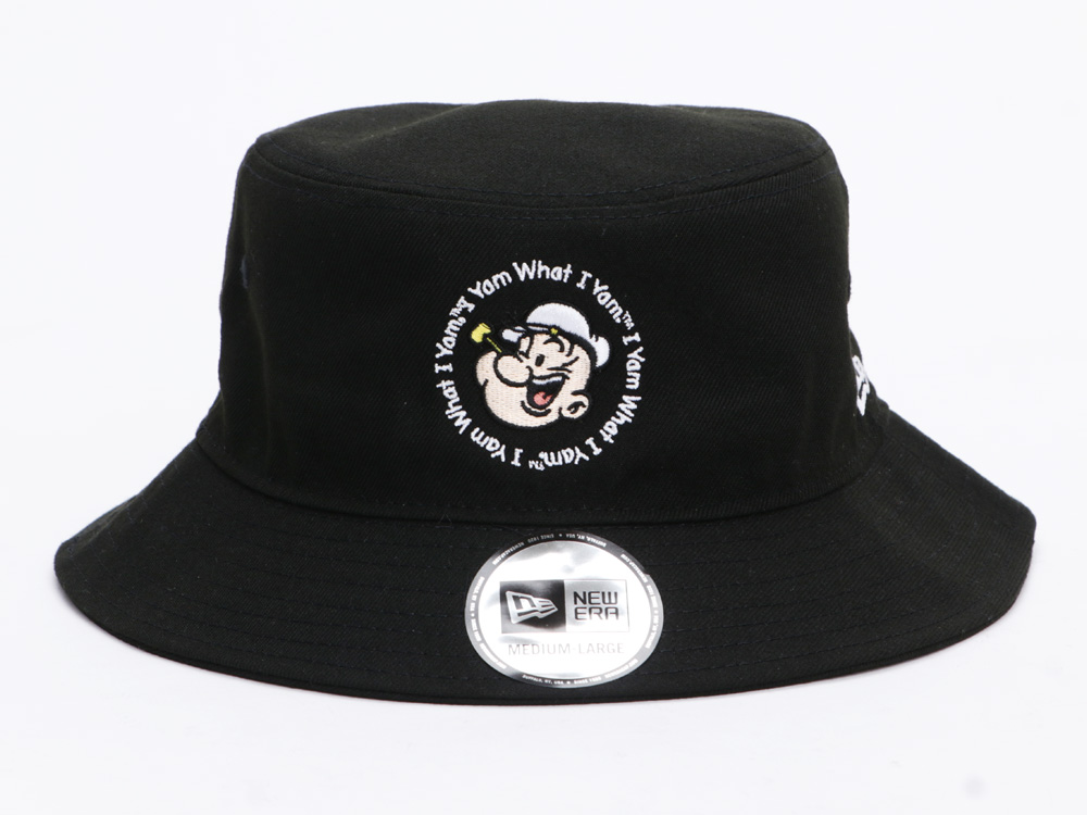 Popeye Entertainment Black Bucket Hat | New Era Cap PH