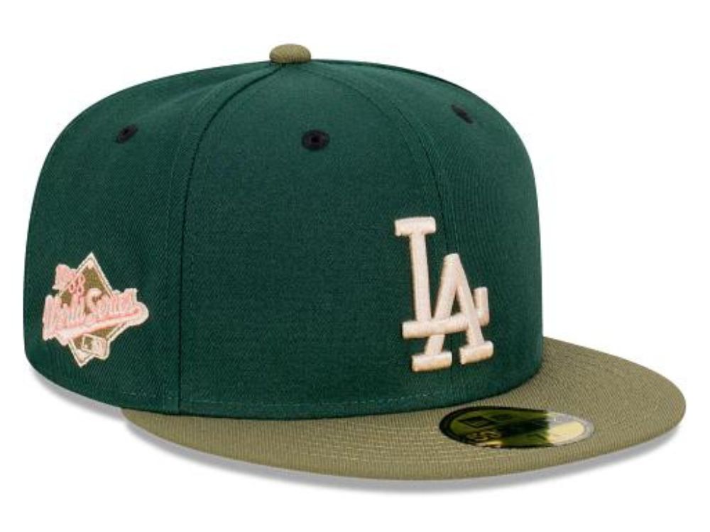 Los Angeles Dodgers MLB World Series Collard Dark Green 59FIFTY Cap ...