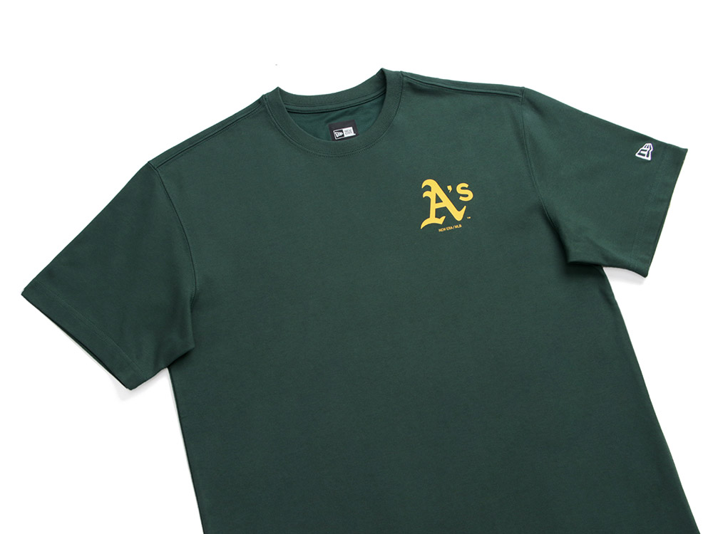 Oakland Athletics MLB Team Logo Dark Green Short Sleeves T-Shirt