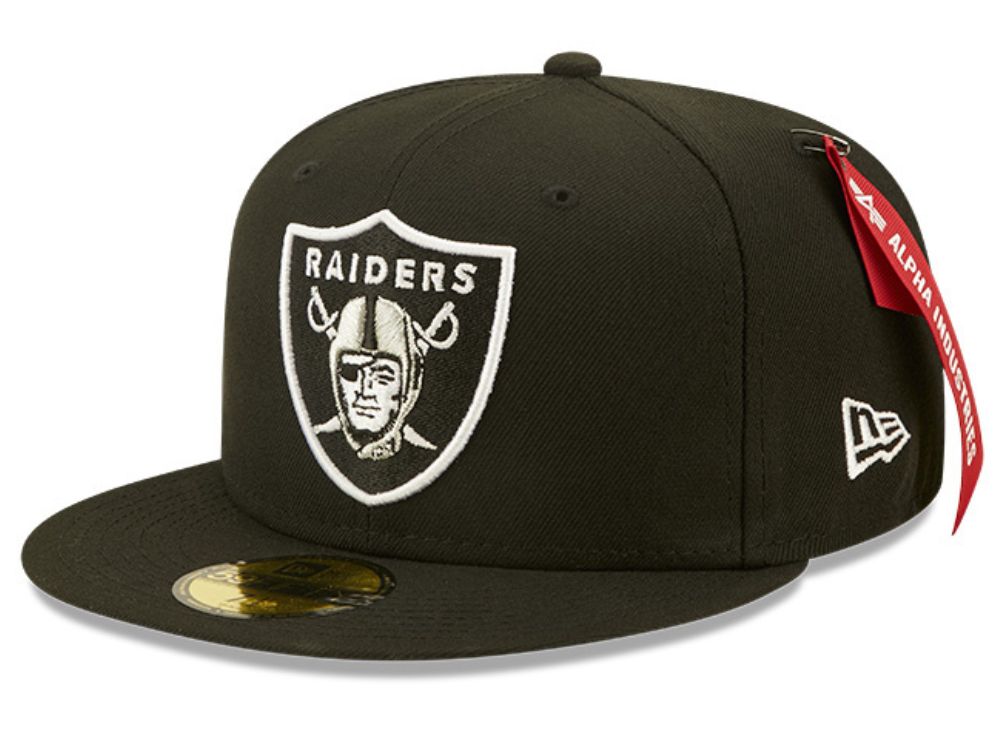 Las Vegas Raiders NFL Alpha Industries Black 59FIFTY Fitted Cap | New ...