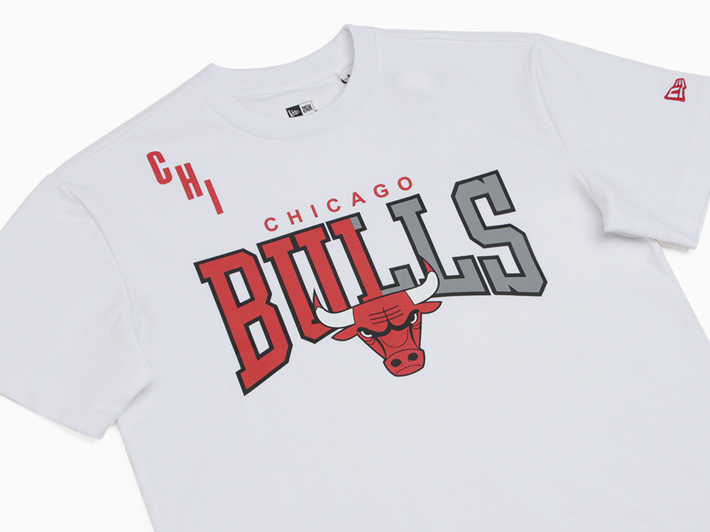 New era 60357088 NBA Cut And Sew Chicago Bulls Short Sleeve T-Shirt White