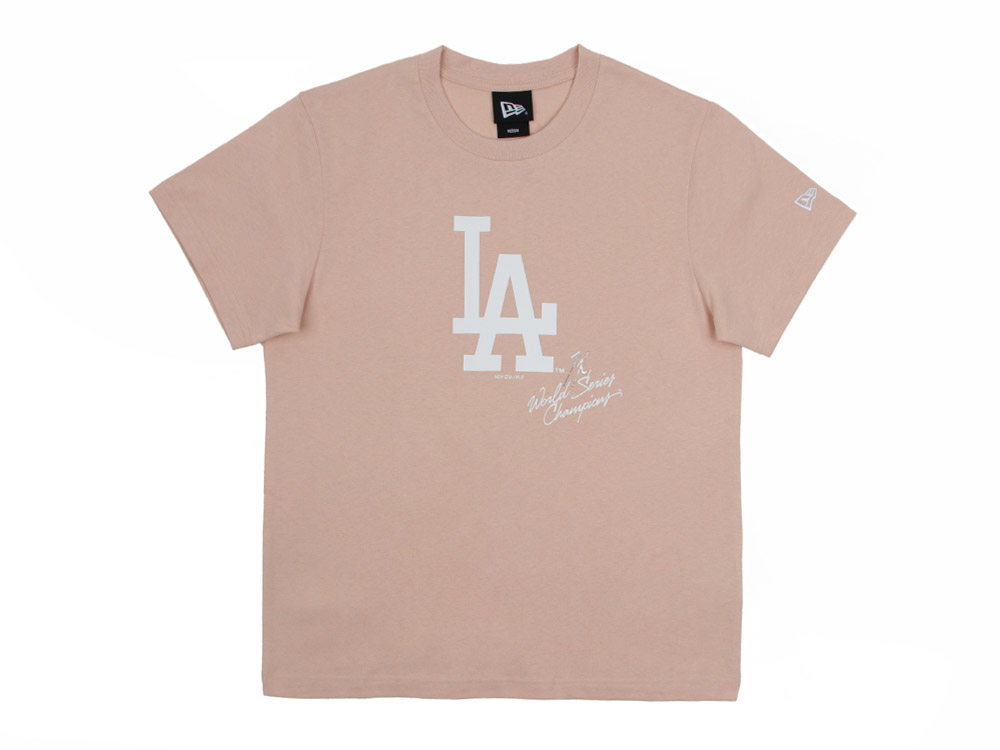 New Era 60357124 MLB Pastel Los Angeles Dodgers Short Sleeve T-Shirt Pink M Man