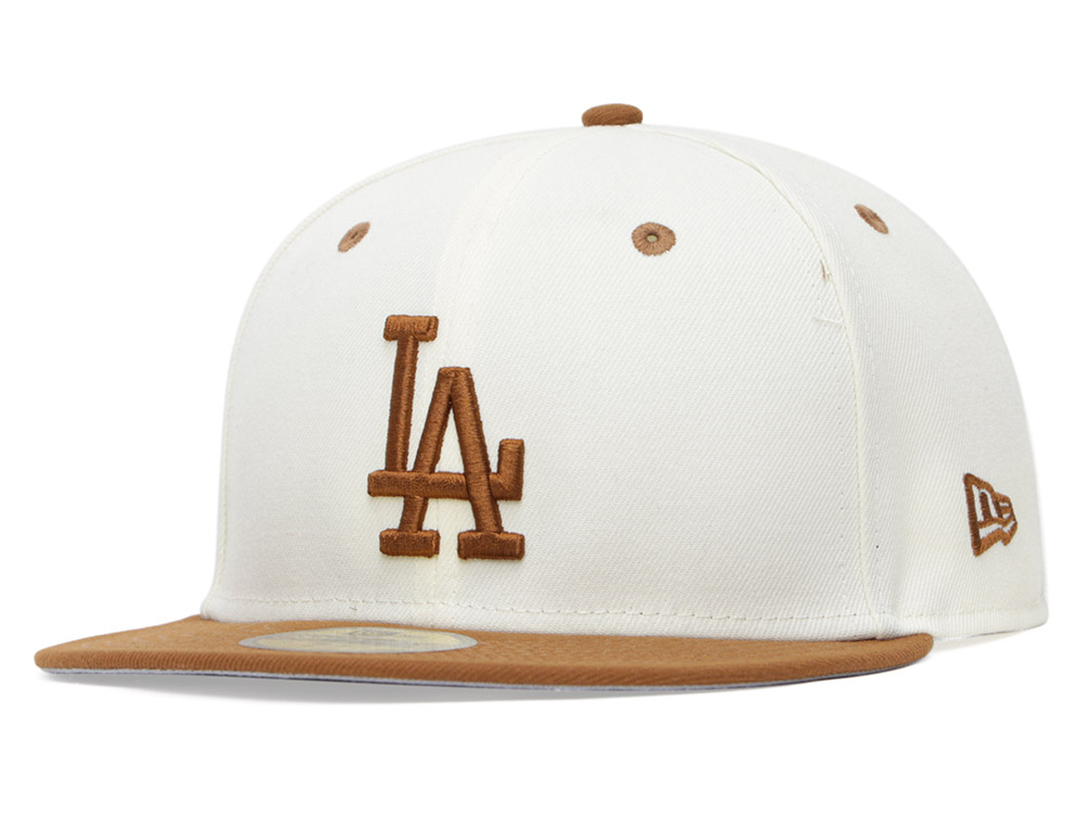 Los Angeles Dodgers MLB Peanut Butter Toast Chrome White 59FIFTY Fitted ...