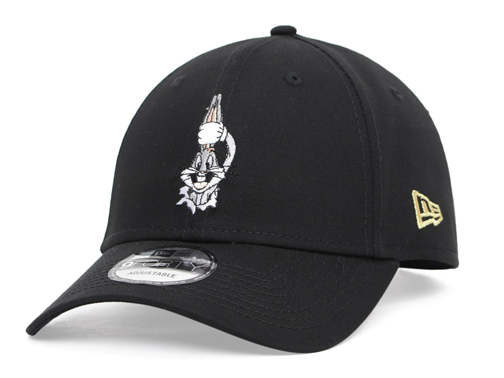 Bugs Bunny Looney Tunes Entertainment Black 9FORTY Adjustable Cap | New ...