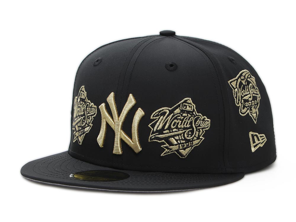 New York Yankees MLB World Series All Over Black Gold 59FIFTY