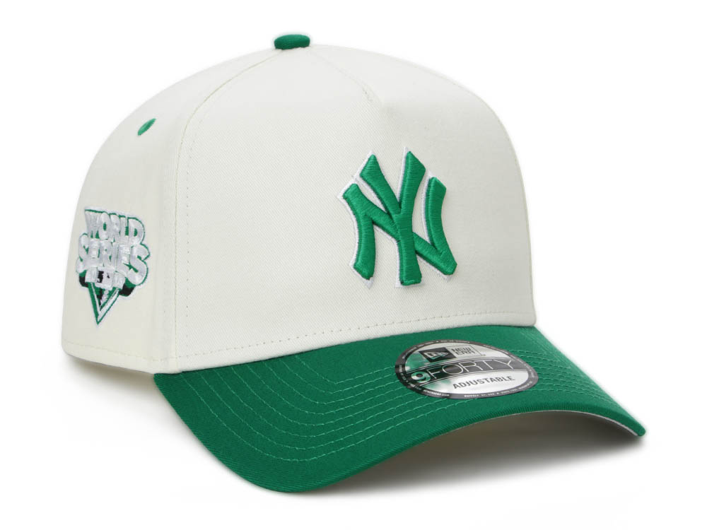 New York Yankees MLB Lucky Green Chrome White 9FORTY A-Frame Snapback ...