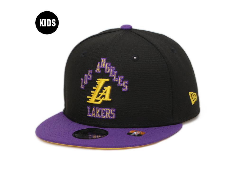 Los Angeles Lakers NBA City Series Purple Black 9FIFTY Youth Kids Cap ...
