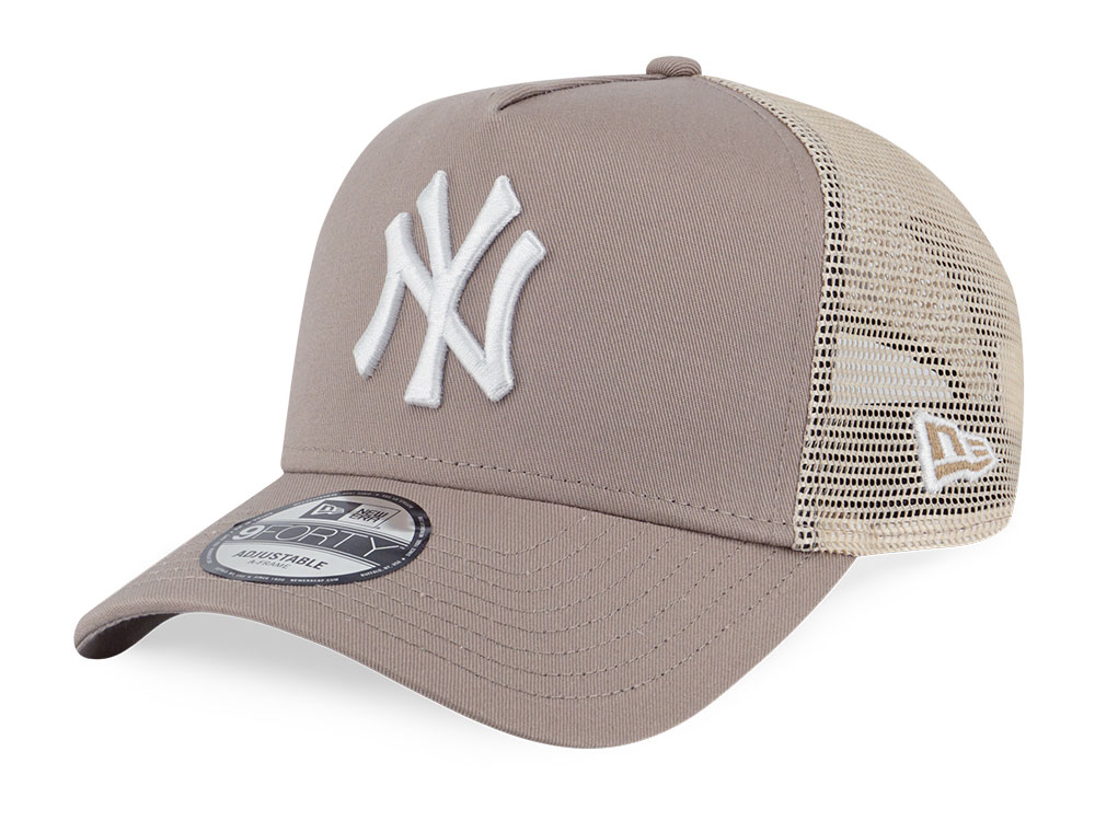 New York Yankees MLB Color Era Ash Brown 9FORTY A-Frame Trucker ...