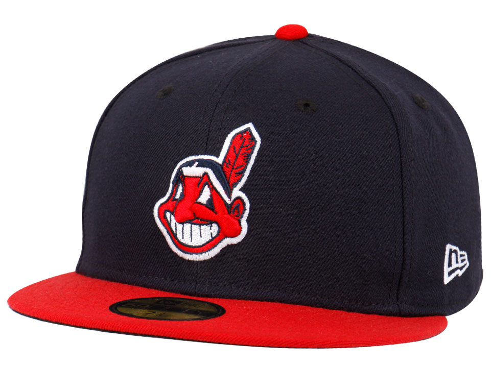 KTZ Cleveland Indians Wahoo Custom 59fifty Fitted Cap in Blue for