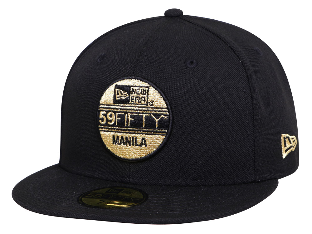 New Era 59fifty Manila Brass Logo Black 59fifty Cap New Era Cap Ph