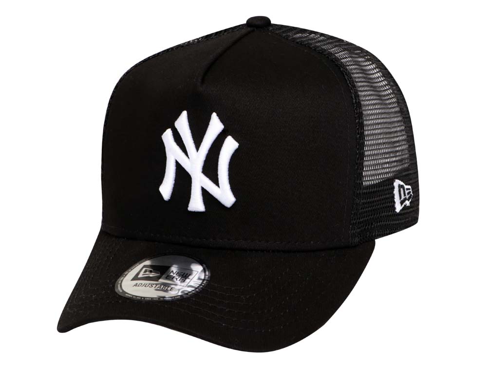 New York Yankees Mlb Trucker Mesh Black 9forty D Frame Snapback Cap