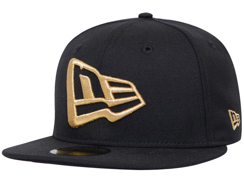 New Era Flag Gold Logo Black 59FIFTY Cap (Online Exclusive) | New Era