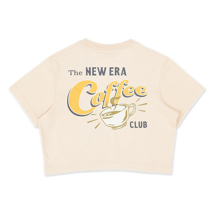 New Era Morning Club Coffee Club Oat Milk Short Sleeve Crop Top T-Shirt