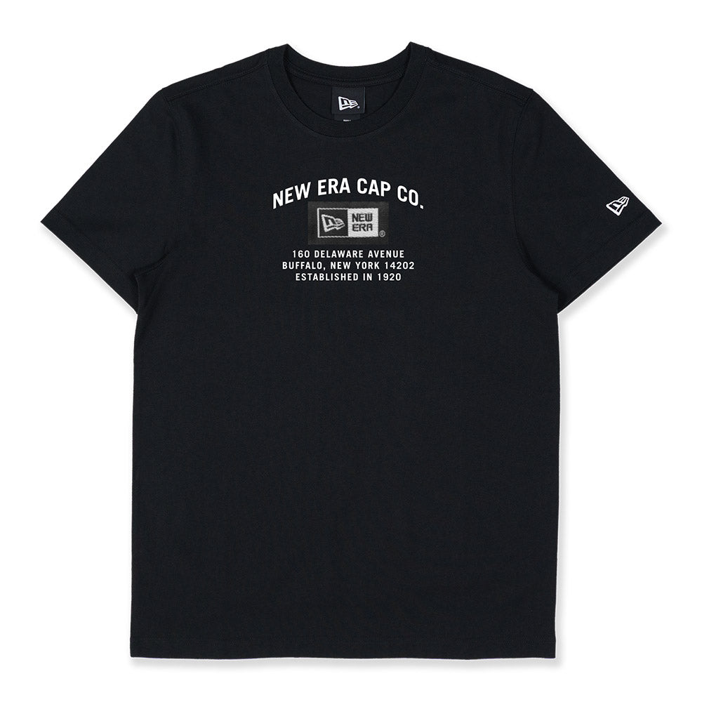 New Era Label Print Black Short Sleeve T-Shirt