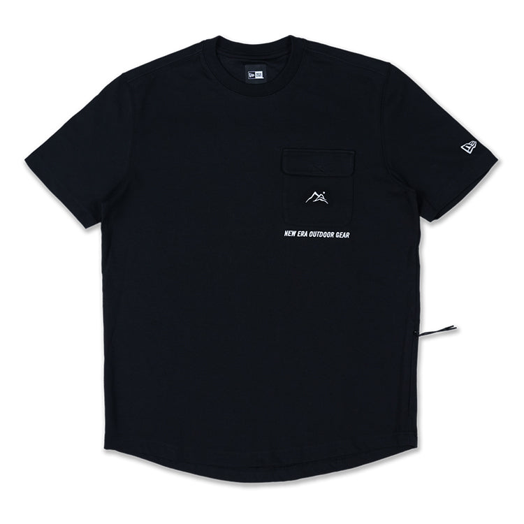 New Era Urban Detachable Black Short Sleeve Pocket T-Shirt