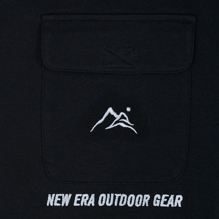 New Era Urban Detachable Black Short Sleeve Pocket T-Shirt