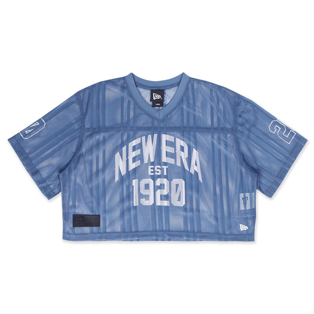 New Era 1920 Wordmark Street Archived Oceanside Blue Women Crop American Football Jersey