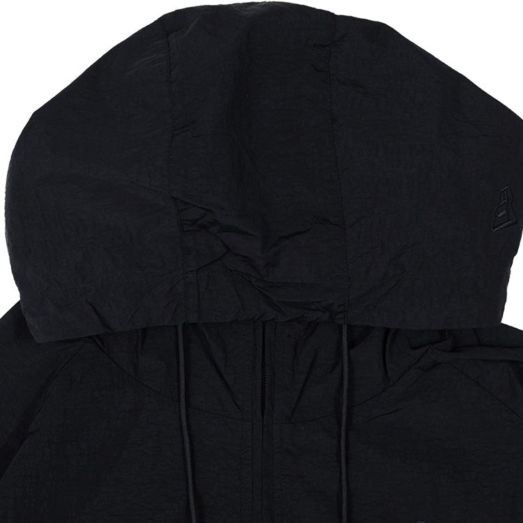 New Era Script Basic Black Zip Up Windbreaker