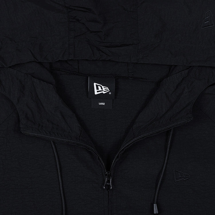 New Era Script Basic Black Zip Up Windbreaker