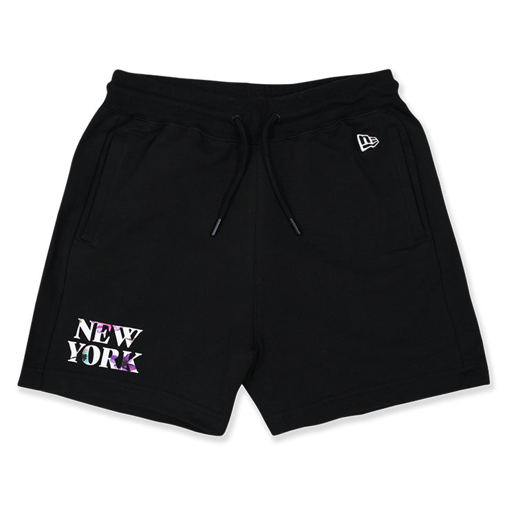 New Era New York Wordmark Floral Women Black Shorts