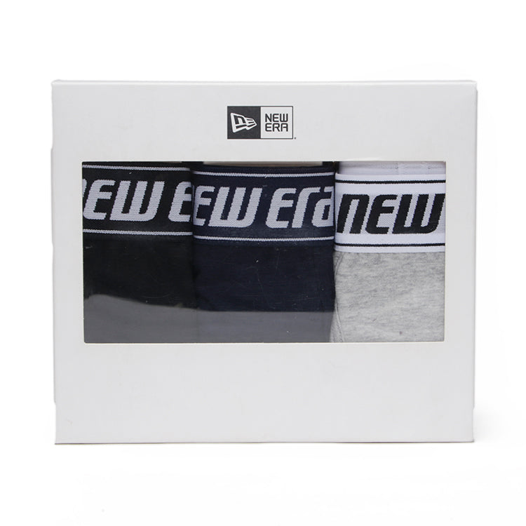 New Era 3-Pack Trunk Black Gray Navy Underwear Accessory