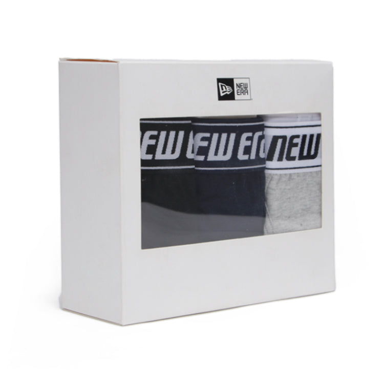 New Era 3-Pack Trunk Black Gray Navy Underwear Accessory