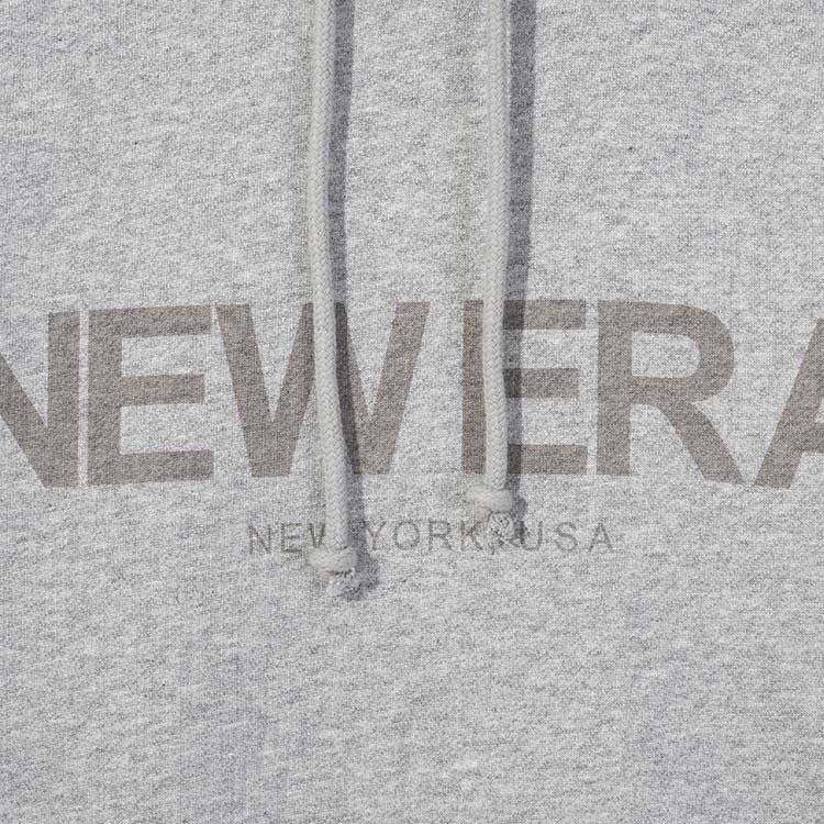 New Era Wordmark Relaxed Essential Gray Pullover Hoodie