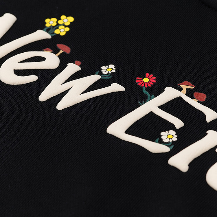 New Era Wild Floral Black Hoodie