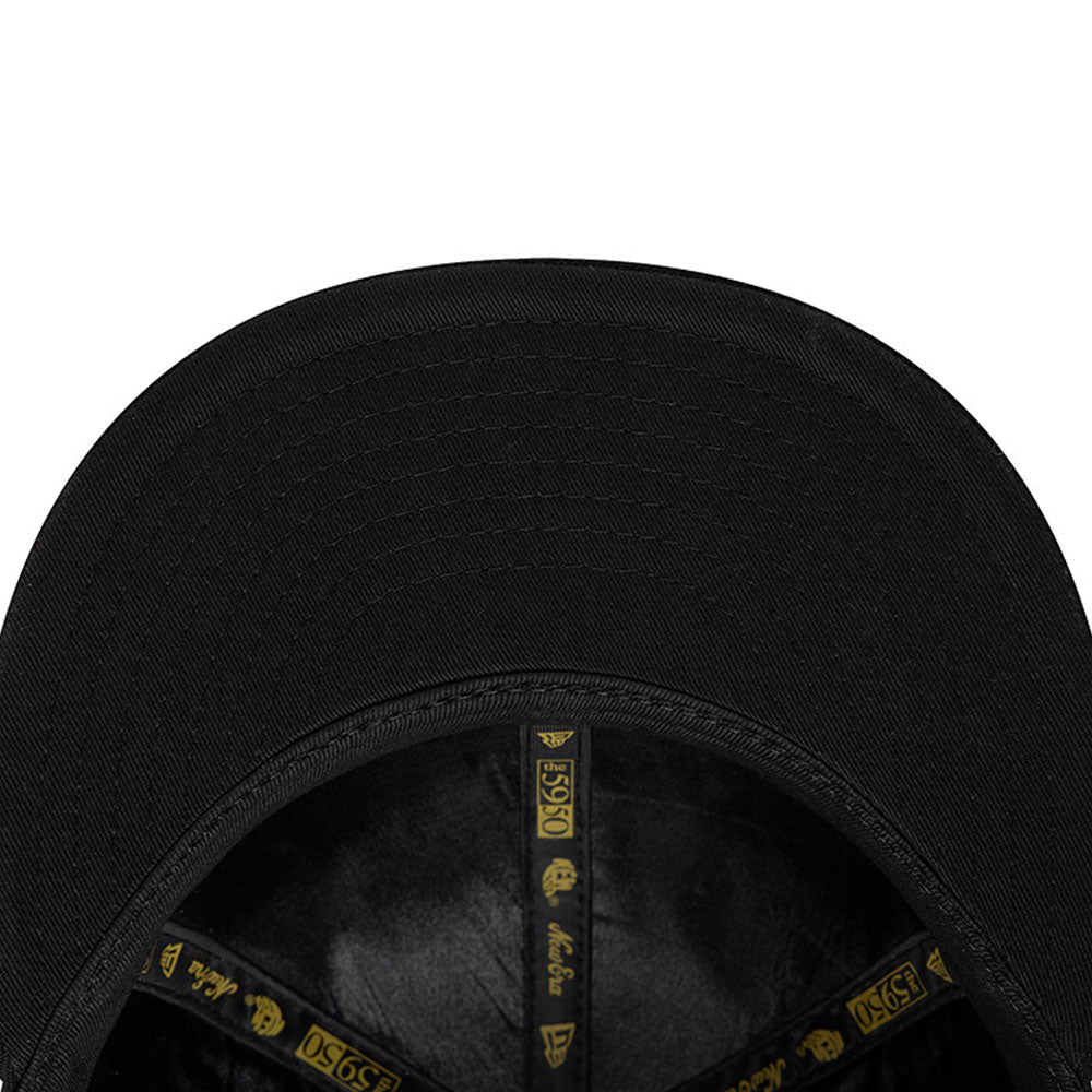 New Era NE Script Gold Logo 2025 59FIFTY Day Black All Over 59FIFTY Fitted Cap