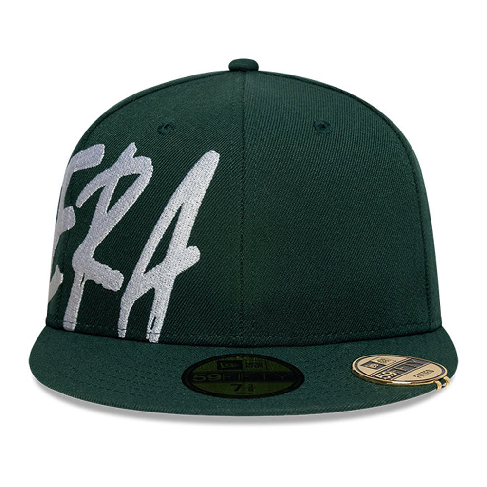 New Era NE Script 2025 59FIFTY Day Green 59FIFTY Fitted Cap