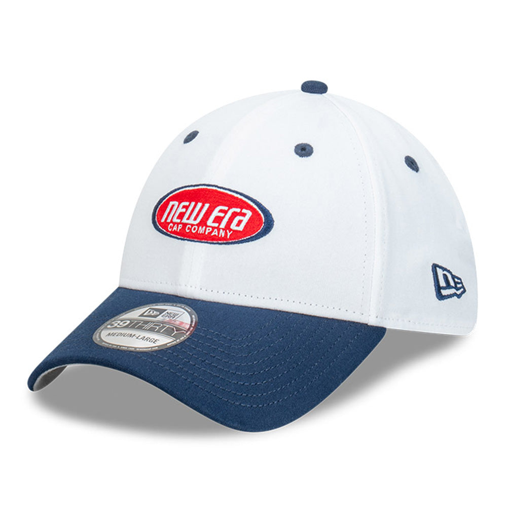 New Era Capsule Logo Optic White 39THIRTY Stretch Adjustable Cap