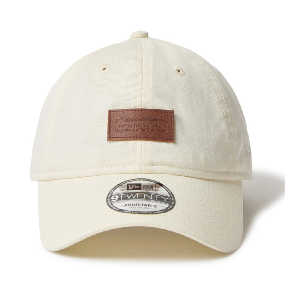 Square Logo Leather Patch Chrome White 9TWENTY Adjustable Cap