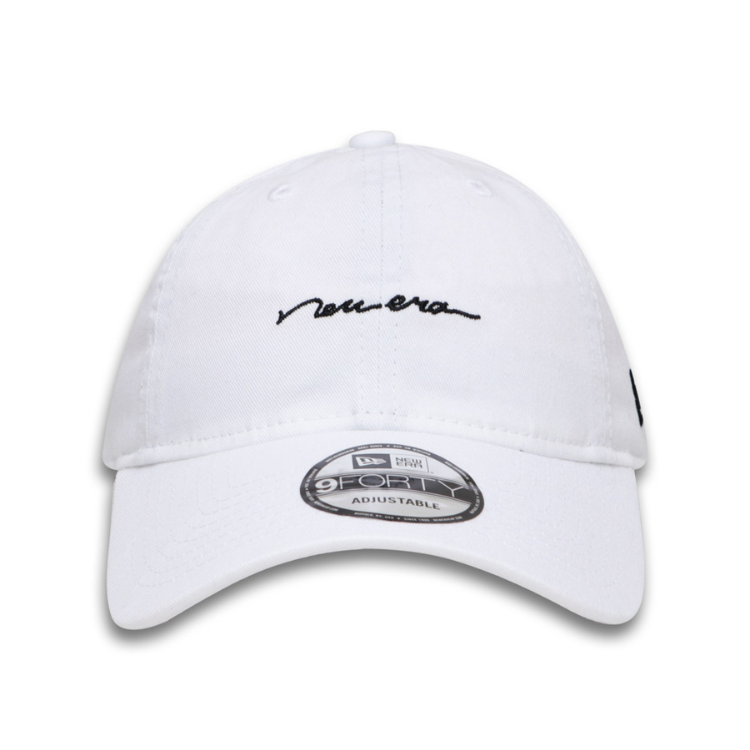 New Era Handscript White 9FORTY Unstructured Cap