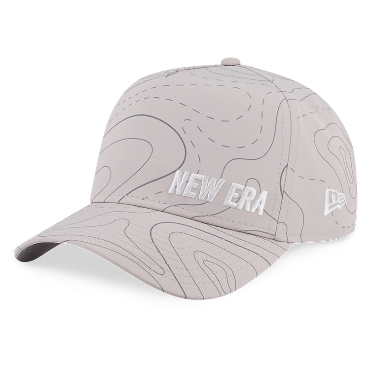 New Era Wordmark Synoptic Chart Map Stone 9FORTY A-Frame Adjustable Cap