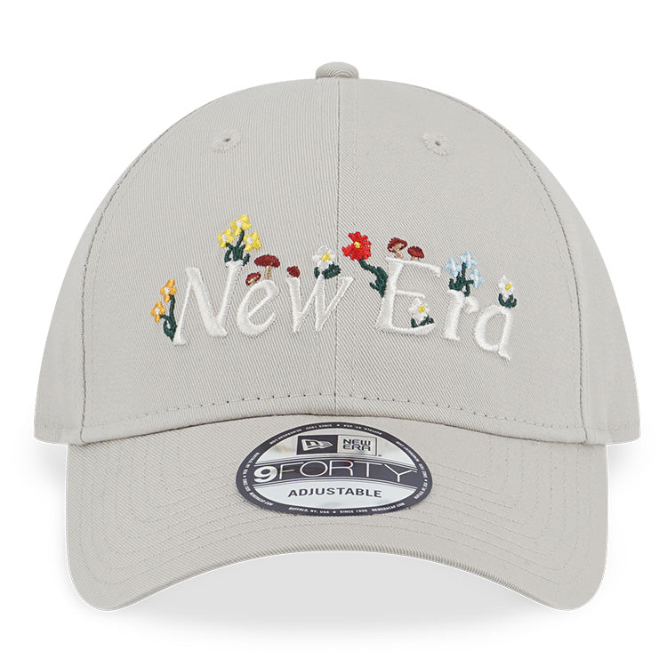 New Era Wordmark Wild Floral Stone 9FORTY Adjustable Cap