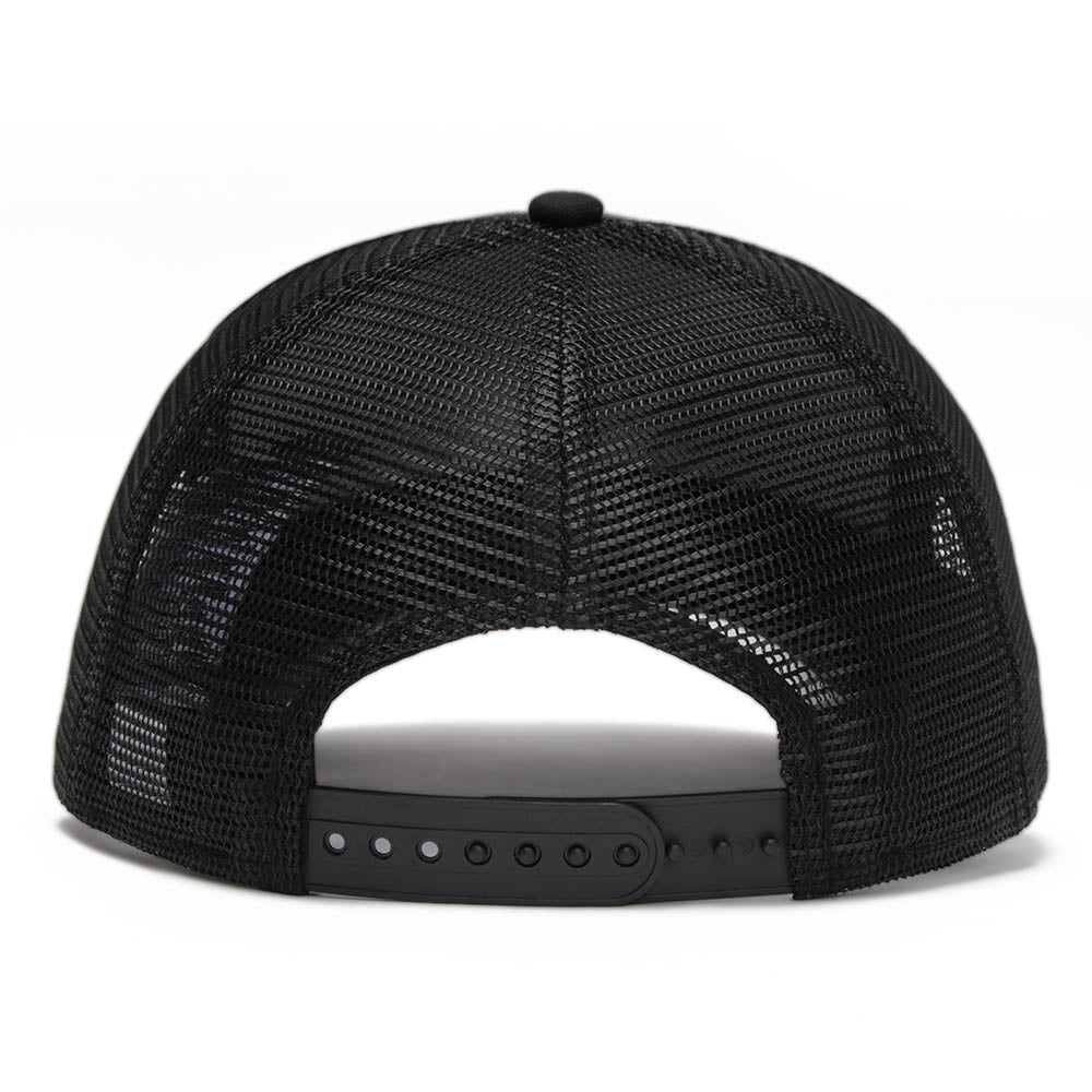 New Era Script Black 9FORTY A-Frame Trucker Snapback Cap