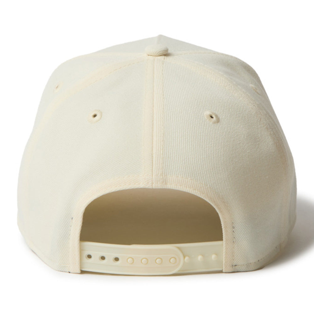 New Era Square Logo Leather Patch Chrome White 9FORTY A-Frame Adjustable Cap