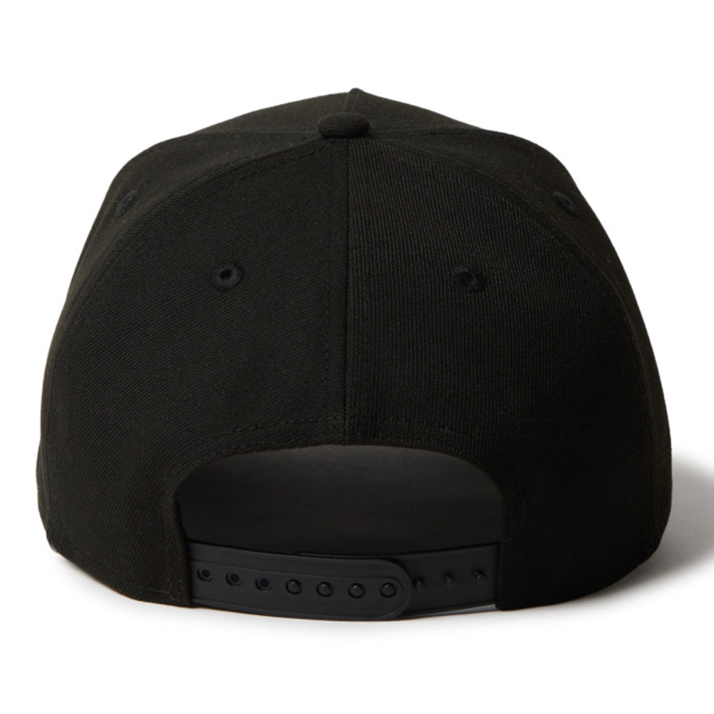 New Era Square Logo Leather Patch Black 9FORTY A-Frame Adjustable Cap