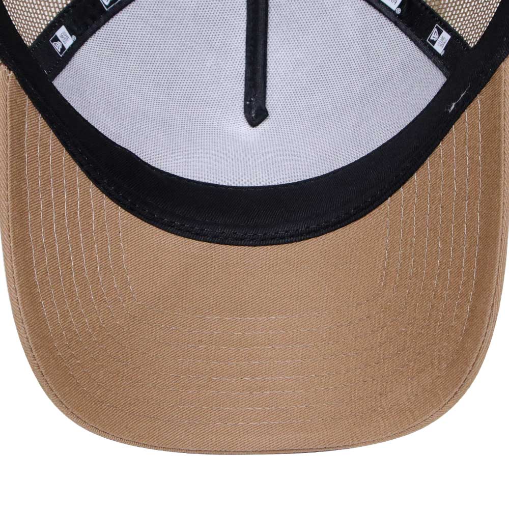 New Era Round Patch Khaki 9FORTY A-Frame Trucker Cap