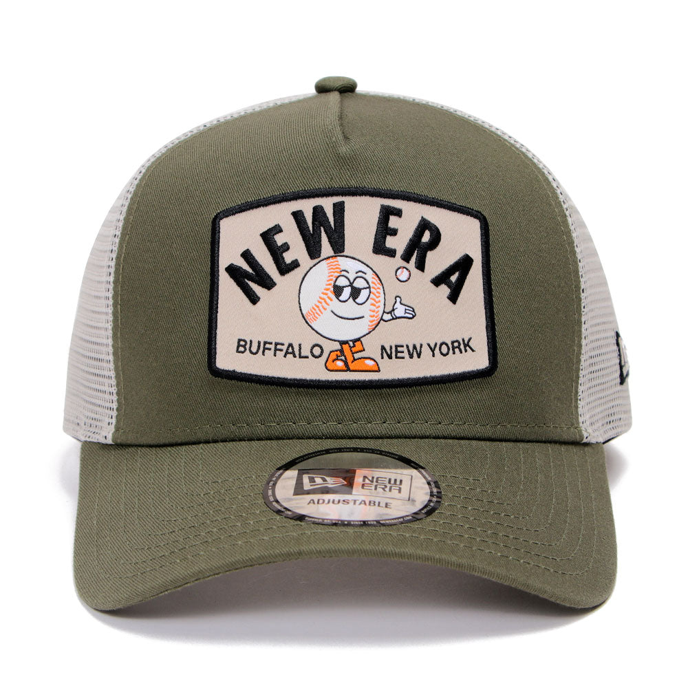 New Era NE Summer Patch New Olive 9FORTY E-Frame Trucker Cap