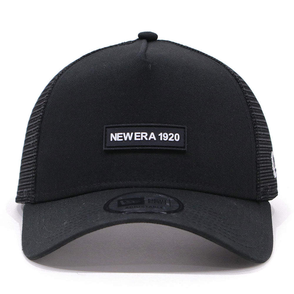 New Era Wordmark Patch NE1920 Black 9FORTY A-Frame Trucker Cap