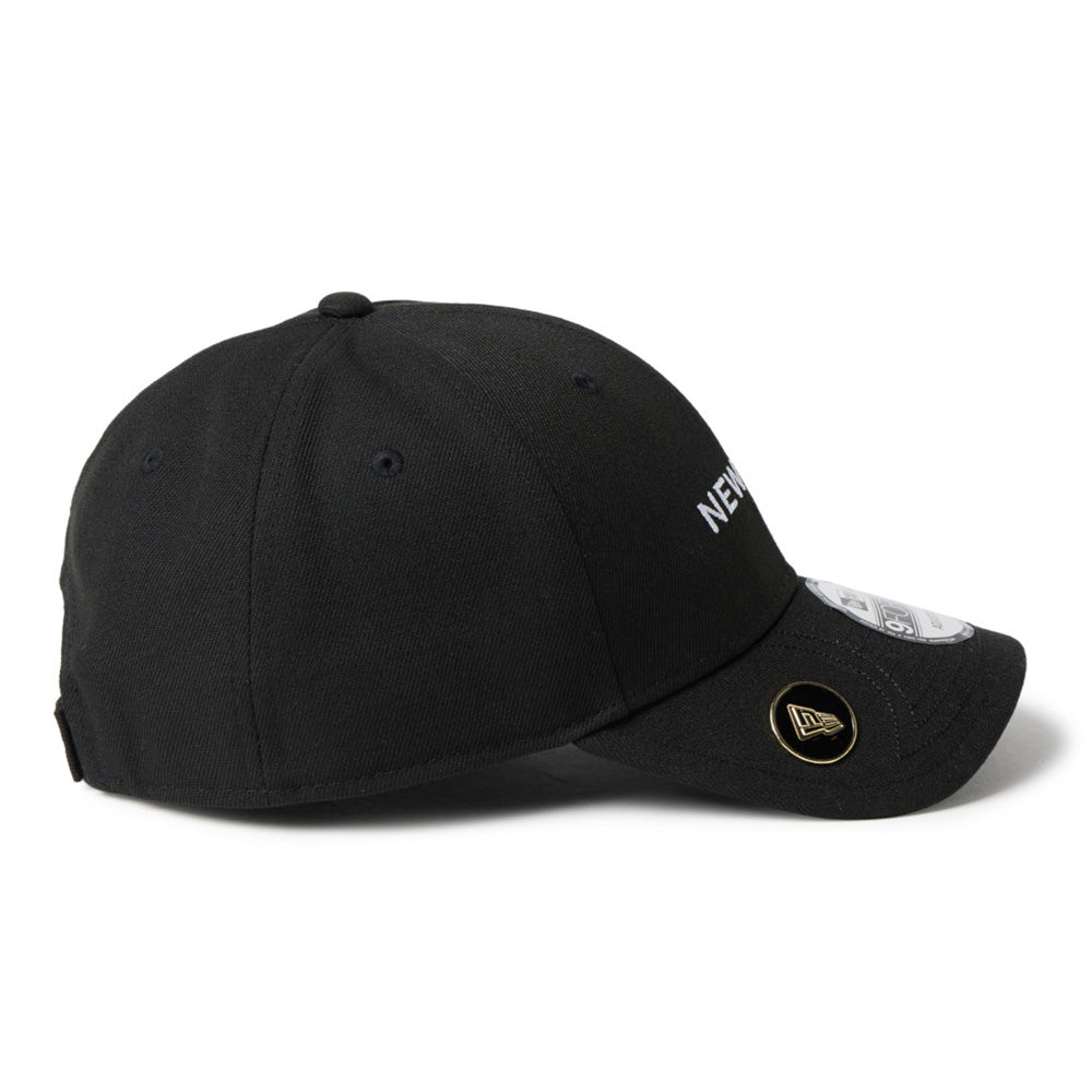 New Era Wordmark Golf Black 9FORTY Velcro Strap Adjustable Cap
