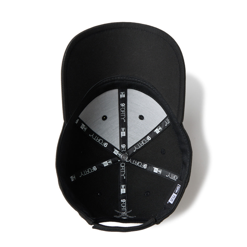 New Era Wordmark Golf Black 9FORTY Velcro Strap Adjustable Cap