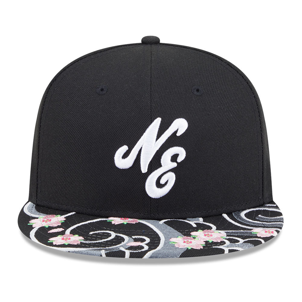 New Era Script Sakura Pack SS26 Black 9FIFTY Snapback Cap