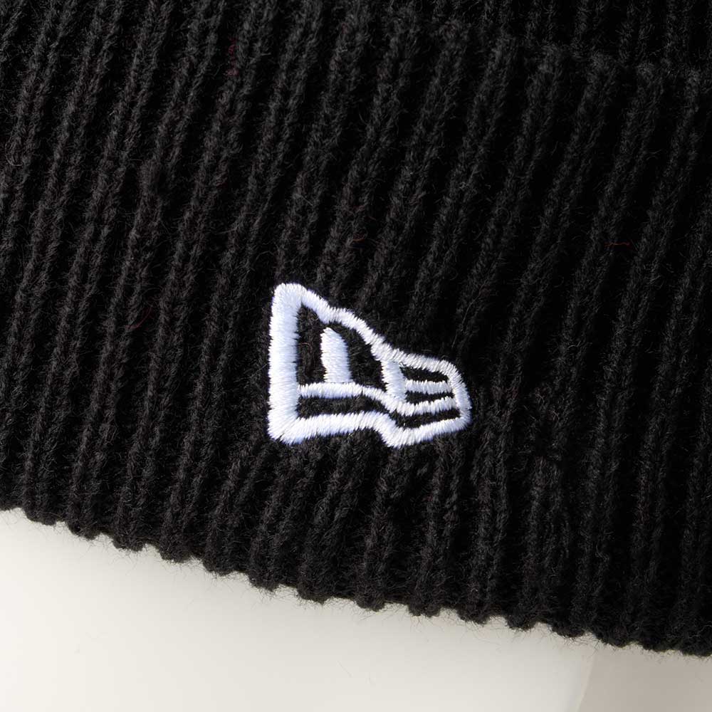 New Era Black Square Rib Knit Beanie