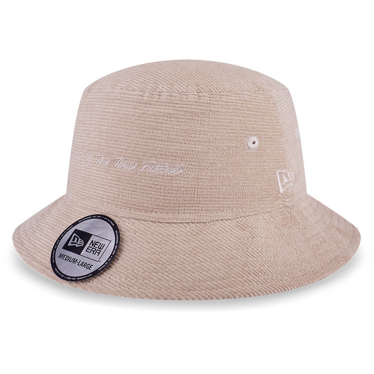 New Era Originators of the True Fitted Script Corduroy Stone Bucket Hat