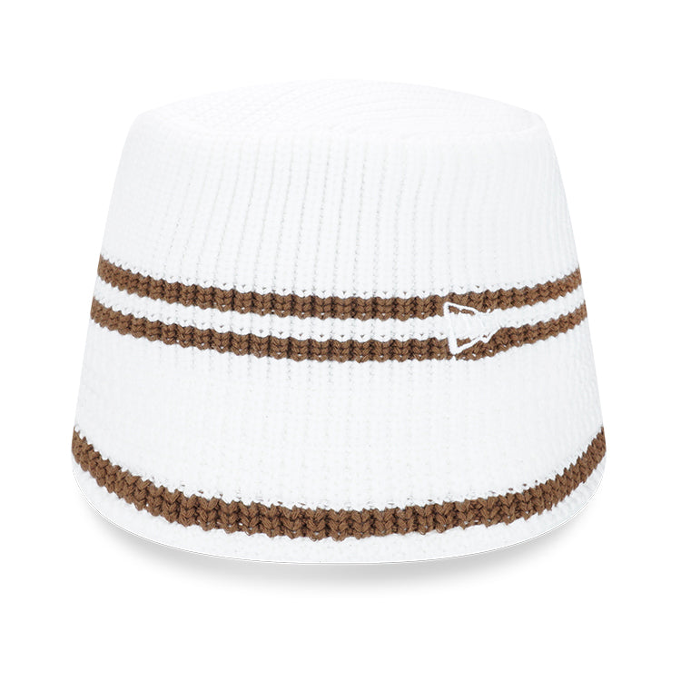 New Era Brown Ivory Knit Bucket Hat