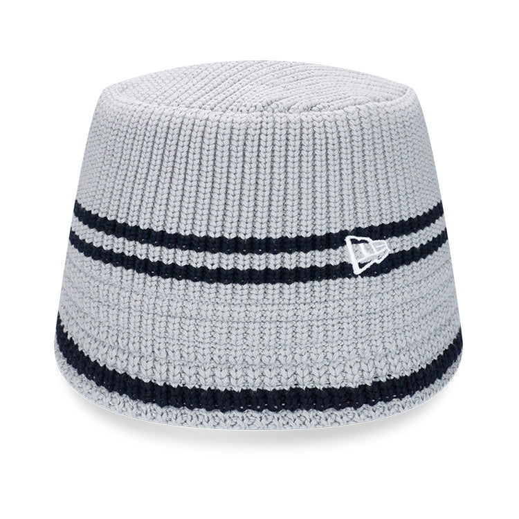 New Era Navy Gray Knit Bucket Hat