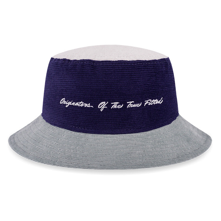 New Era Originators of the True Fitted Script Corduroy Multicolor Bucket Hat